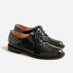NWT J. Crew Winona Oxford Loafers in Patent Spazzolato Leather